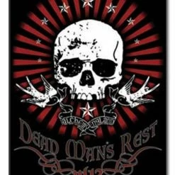 Skulls & Death Dead Mans Rest - Metal Plaque