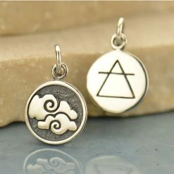 Air Element small sterling silver charm
