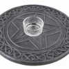 Pentagram Round Tealight holder -Gothic & Fantasy Art Sales Store C CAN012 2 13352.1656781053