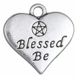 Magickal Designs Blessed Be Heart charm