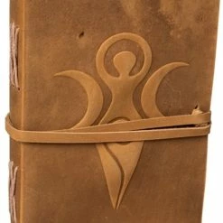 Leather Journal with Moon Goddess