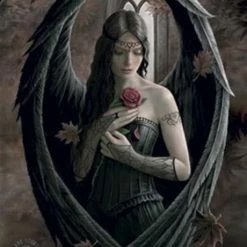 Angels Anne Stokes - Angel Rose wall flag