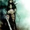 Luis Royo - Sword wall flag -Gothic & Fantasy Art Sales Store R LRART10 2 40281.1656781189