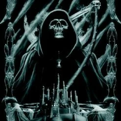 Skulls & Death Spiral - Omen wall flag