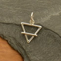 Earth Element symbol small sterling charm