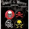 Skulls & Death Iconic Skull & Bones - badge pack -Gothic & Fantasy Art Sales Store badge packs bp80155 skull bones 300 94125.1660576653