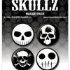 Skulls & Death Iconic Skullz - badge pack -Gothic & Fantasy Art Sales Store badge packs bp80209 skullz 80 300 48689.1660576788