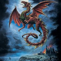 Dragons Alchemy - Whitby Wyrm wall flag