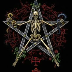 Skulls & Death Alchemy - Alcantagram wall flag