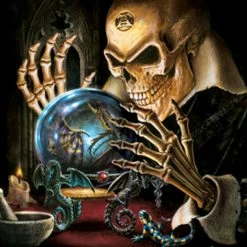 Skulls & Death Alchemy - The Scryer wall flag