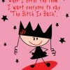 Ugly Little Bitch - I'm Back wall flag -Gothic & Fantasy Art Sales Store flags HFL737 300 22563.1660562788