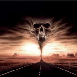 Skulls & Death Reiner Kalwitz - Death Valley wall flag